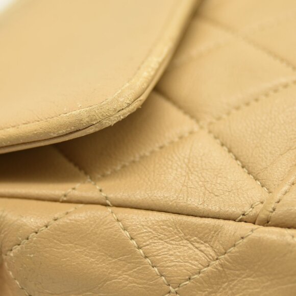 CHANEL Quilted CC Single Flap Shoulder Bag Matelasse Leather Chain - Picture 7 of 16